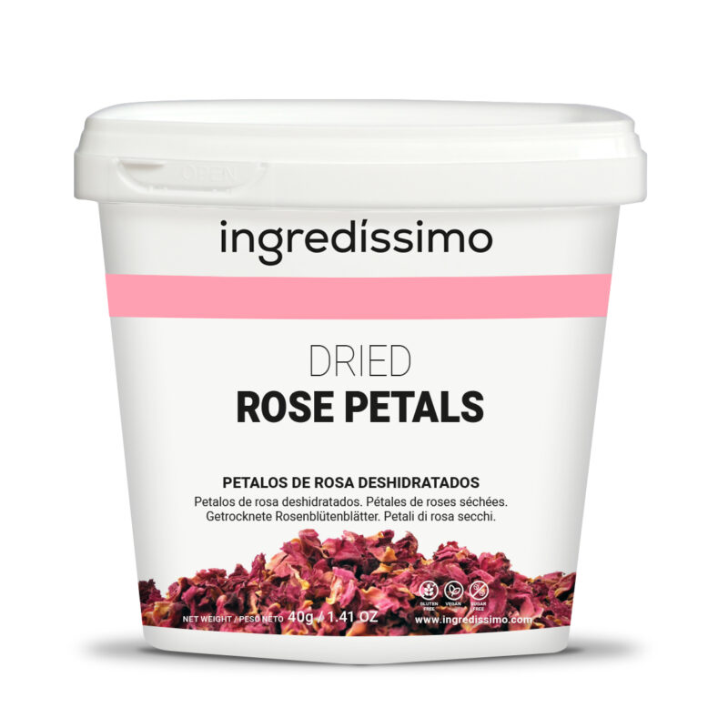 Pétalos de rosa deshidratados